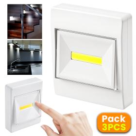 Pack de 3 Lampes Interrupteur LED COB pour Placard – طقم مصابيح إضاءة منزلية