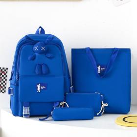 Ensemble de sacs d’école Kawai pour adolescents 4Pcs Lapin X Blue – محفظة 4 قطع كاواي أزرق