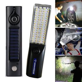 Lampe de Travail LED Rechargeable Éclairage Ultra-Puissant avec Panneau Solaire Intégré – مصباح عمل قابل للشحن