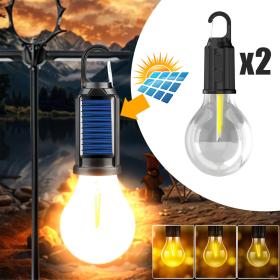 Pack X2 Lampe de Camping Solaire étanche et Rechargeable 3 modes d’éclairage T01-B – مصباح محمول بالطاقة الشمسية