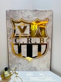 Cadre en Acrylique Effet Gold Miroir Motif Club CRB