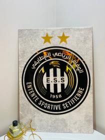 Cadre en Acrylique Effet Gold Miroir Motif Club ESS