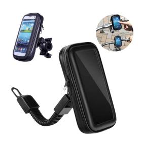 Support de téléphone Professionnel pour Le Guidon de Moto Imperméable et Rotative 360°