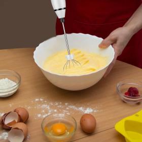 Mousseur à Lait, USB Rechargeable Portable mini fouet electrique 3 Vitesses avec Dual Fouet Tête Spirale