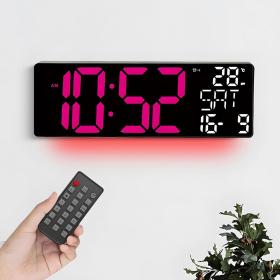 Horloge Numérique Murale LED à Éclairage Inférieur – ساعة رقمية للحائط و المكتب بإضاءة سفلية