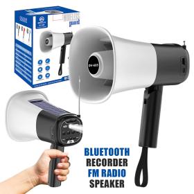 Mégaphone solaire portable pour Enregistrement en Extérieur avec Bluetooth V5.3 – مكبر صوت ومسجل بلوتوث