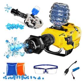 Gatling Canon Mécanique Pistolet à à Billes en Gel en Rafale – مسدس الطلقات الكريستالية