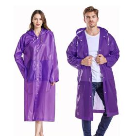 Eva Manteau imperméable à capuche – Mauve – معطف بغطاء رأس مقاوم للماء