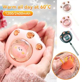 Chauffe-mains à griffes de chat mignon  portable batterie 1200mah