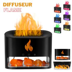 Diffuseur d'huiles essentielles flamme avec des roches de sel de cristal 250ML - موزع روائح الزيوت العطرية باللهب مع صخور الملح الكريستالي 250 مل