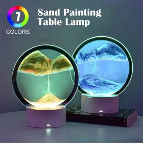 Sablier Lampe led 3D tactile USB en verre avec télécommande
